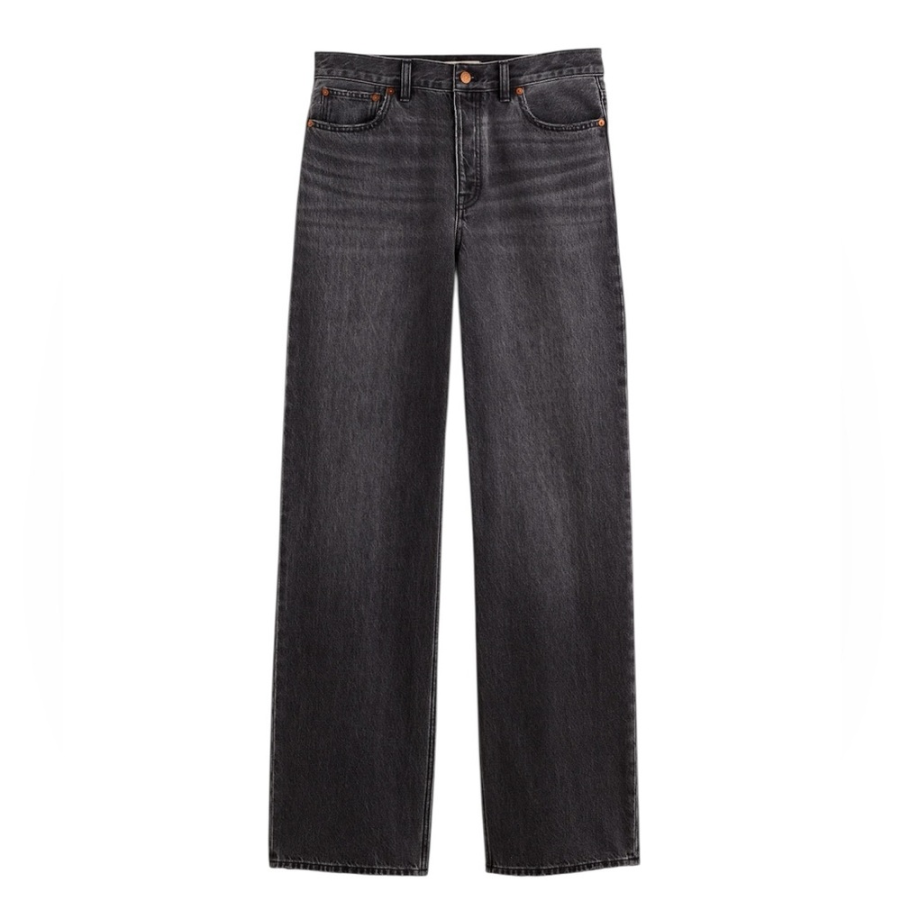 Madewell low slung baggy jeans grey Black